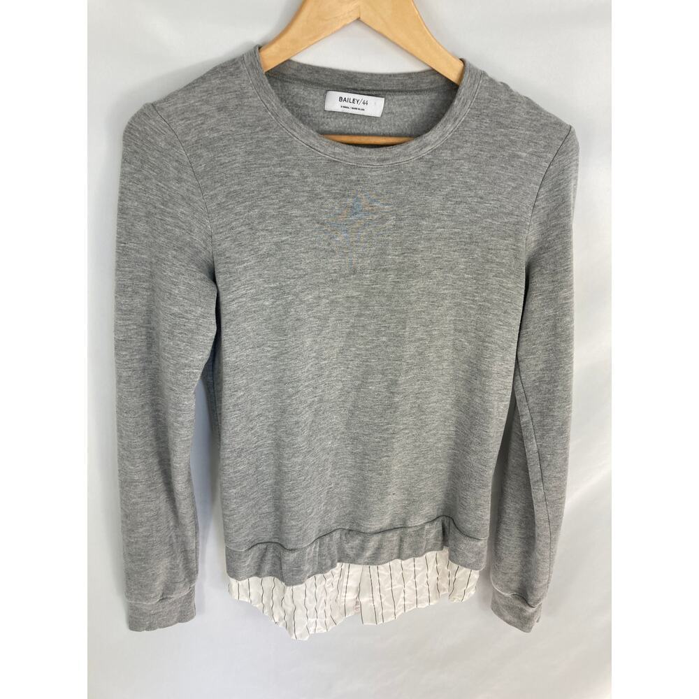 Bailey 44 Mixed Media Grey Soft Knit Top Size XS